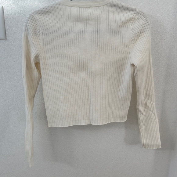 Reformation Ivory Ribbed Knit Top - Picture 5 of 6